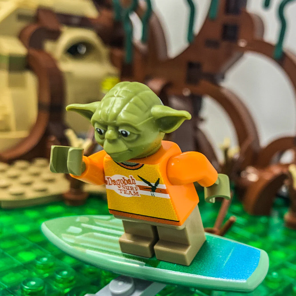 B3 Customs® Dagobah Surf Team Yoda Minifig (Limited Edition, Only 50 Made) - Image 3