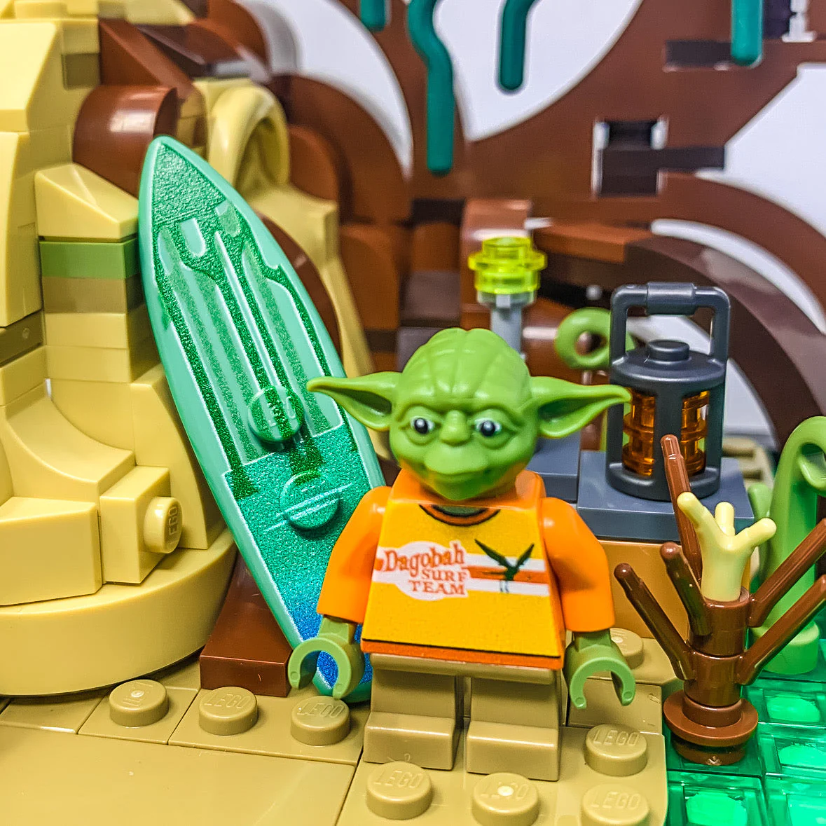 B3 Customs® Dagobah Surf Team Yoda Minifig (Limited Edition, Only 50 Made) - Image 4
