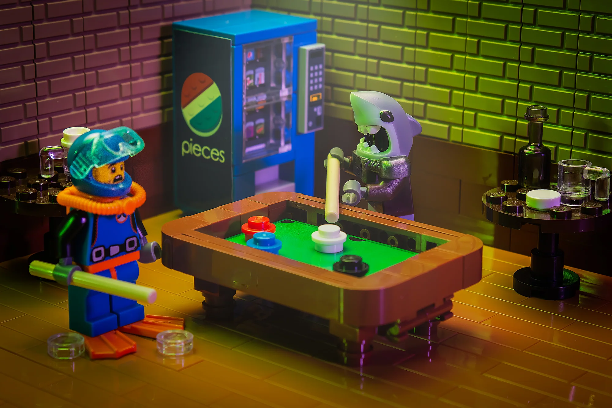 B3 Customs Pool Table Building Kit made from LEGO parts - Image 2