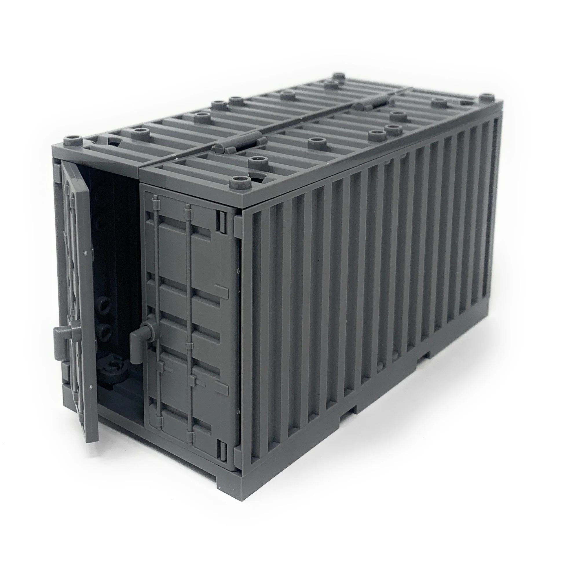 Black Cargo Shipping Container - Minifig Scale, Compatible - Image 3