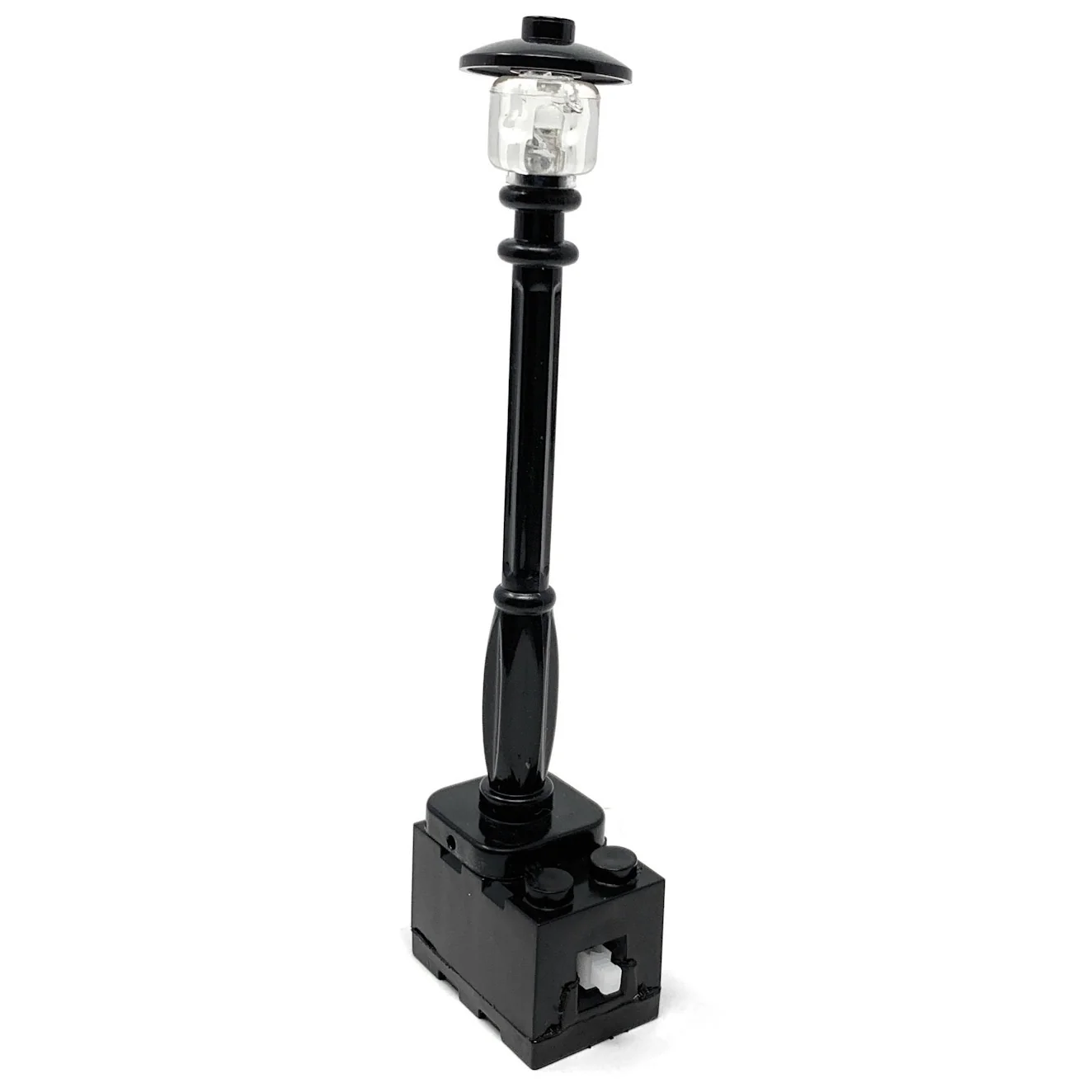 Black Light-Up Lamp Post (White / Cold Light) - Battery Brick Powered - Image 3