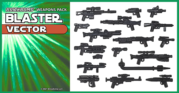 BrickArms Blasters Vector Minifigure Weapons Pack - Image 3