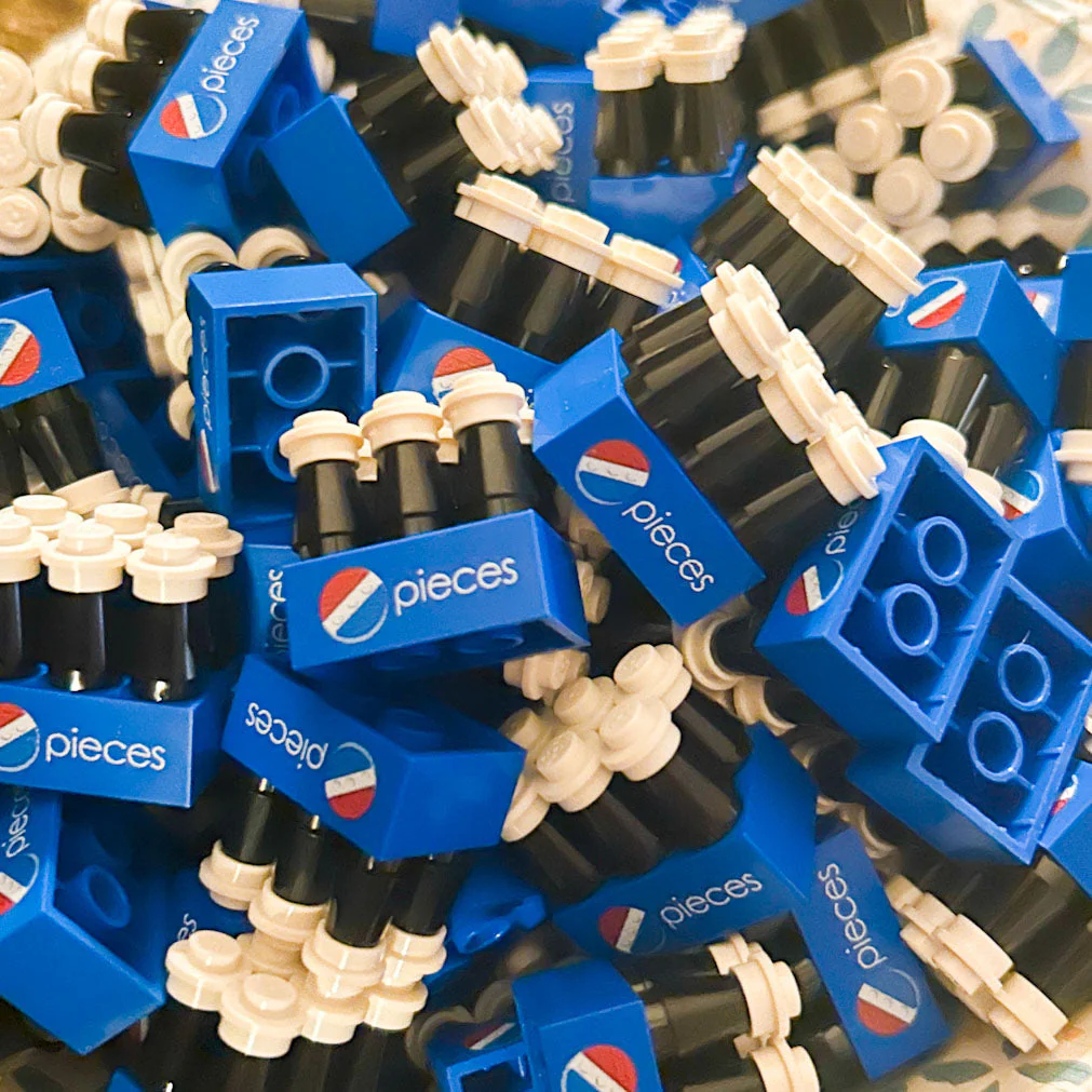 Custom 6-Pack of Pieces Soda made using LEGO parts - B3 Customs - Image 2