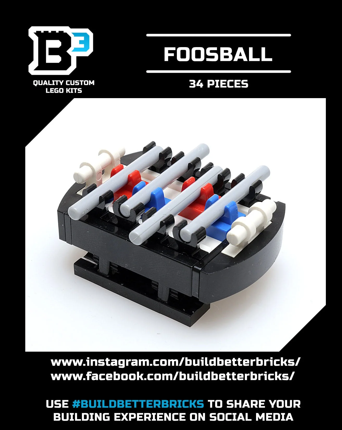 Foosball Table B3 Customs Arcade Building made using LEGO parts - Image 4