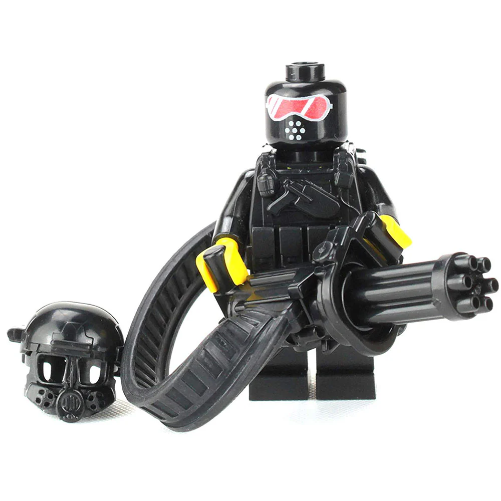 Heavy Gunner Minigun Soldier - Custom Military Minifig - Image 3