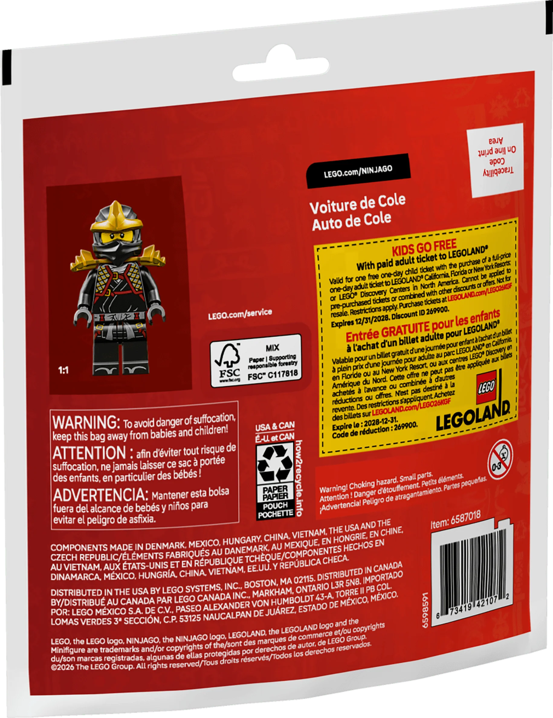 LEGO Ninjago Cole’s Car Polybag Set (30723) - Image 3