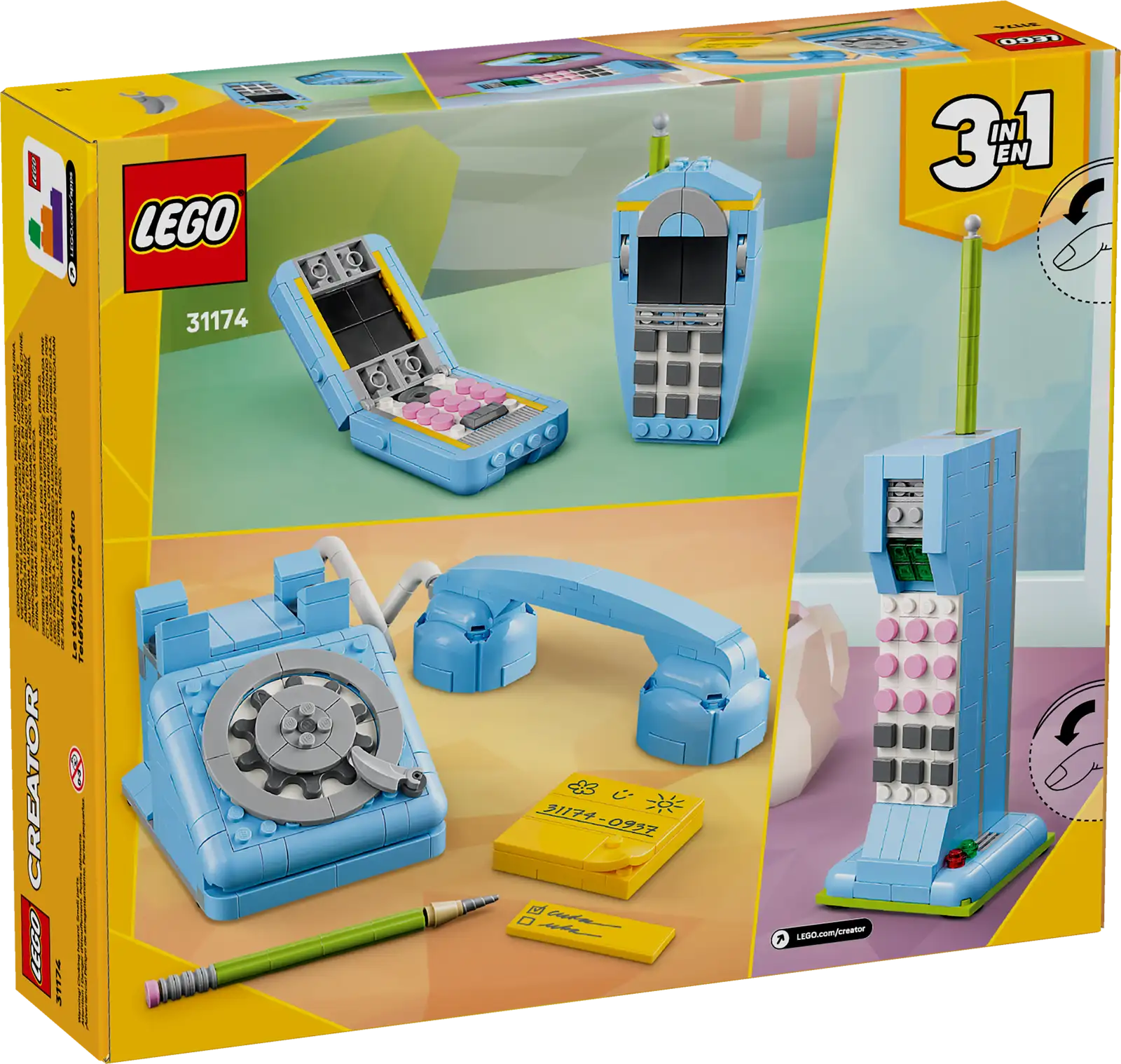 LEGO Creator Retro Telephone 3in1 Set (31174) - Image 3