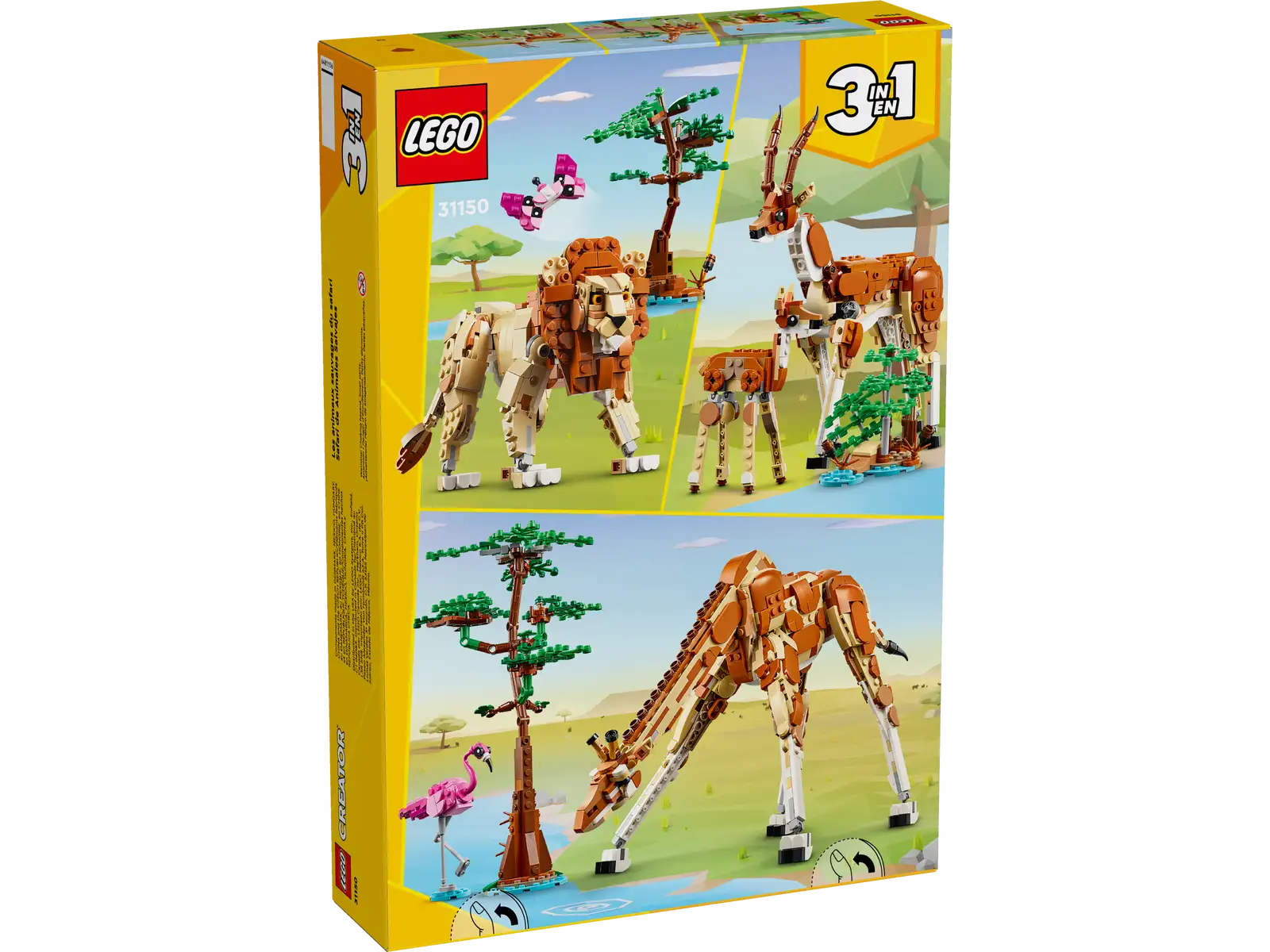 LEGO Creator Wild Safari Animals 3in1 Set (31150) - Image 2