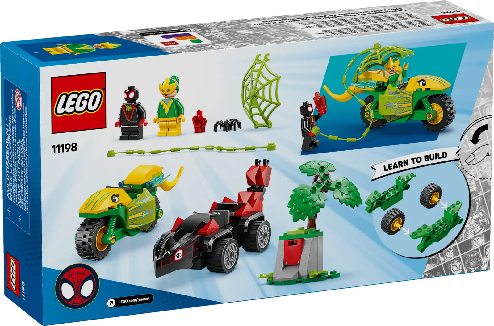 LEGO Marvel Spin and Electro Dinosaur Vehicle Chase Set (11198) - Image 2