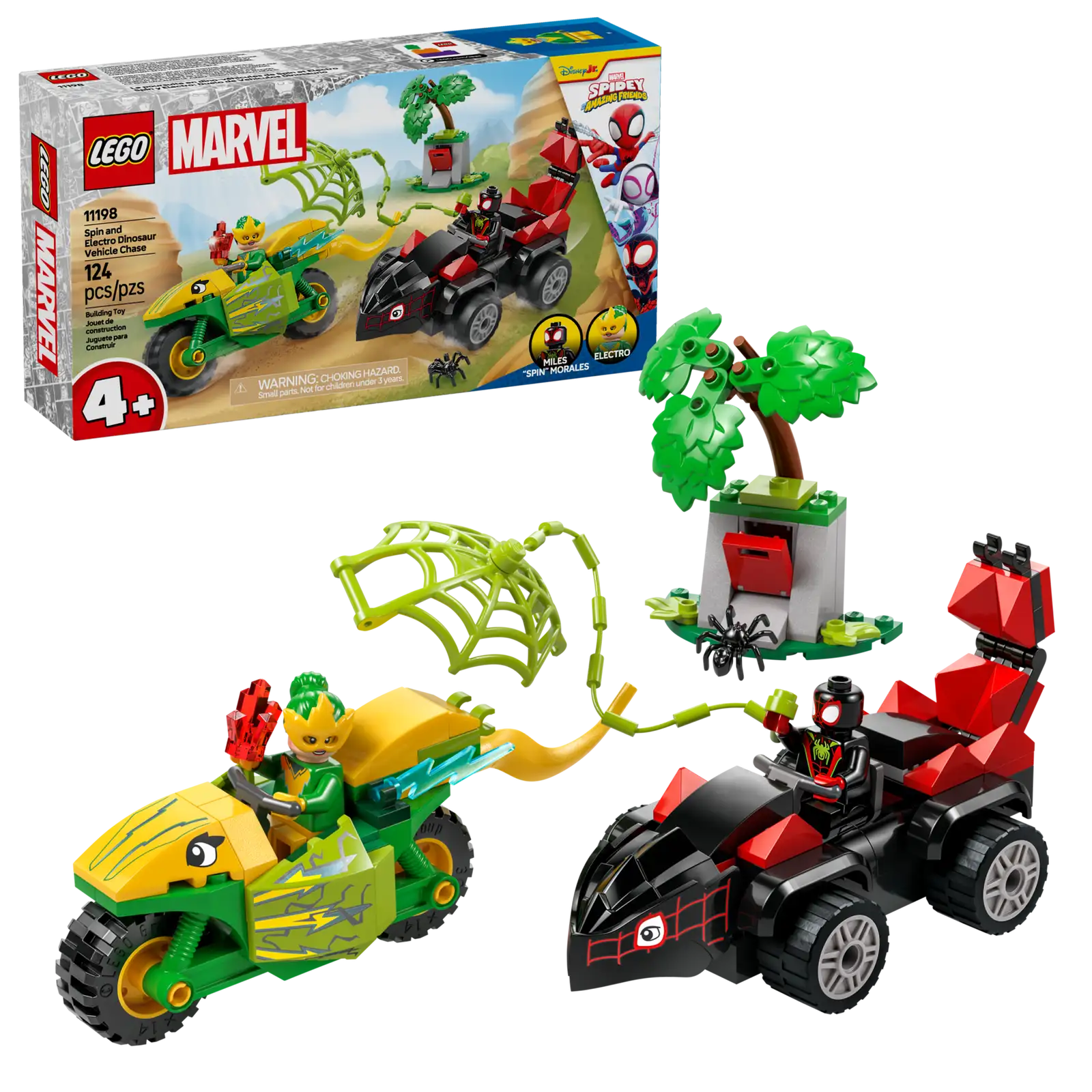LEGO Marvel Spin and Electro Dinosaur Vehicle Chase Set (11198) - Image 3