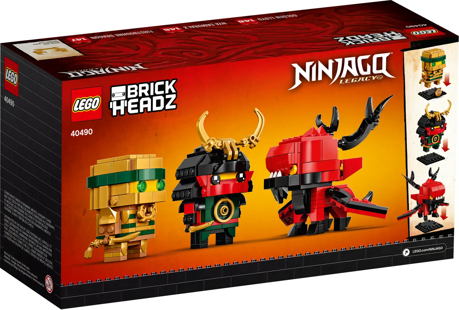 LEGO Ninjago Ninjago 10 BrickHeadz Set (40490) - Image 3