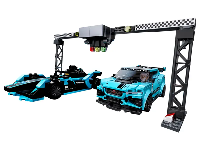 LEGO Speed Champions Formula E Panasonic Jaguar Racing GEN2 car & Jaguar I-PACE eTROPHY Set (76898) - Image 3