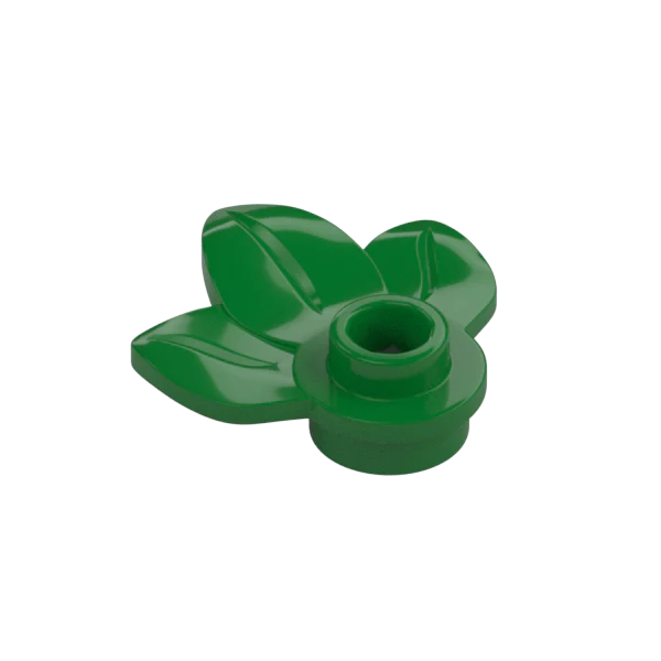 Plant Plate, Round 1 x 1 with 3 Leaves - Official LEGO® Part - Image 4