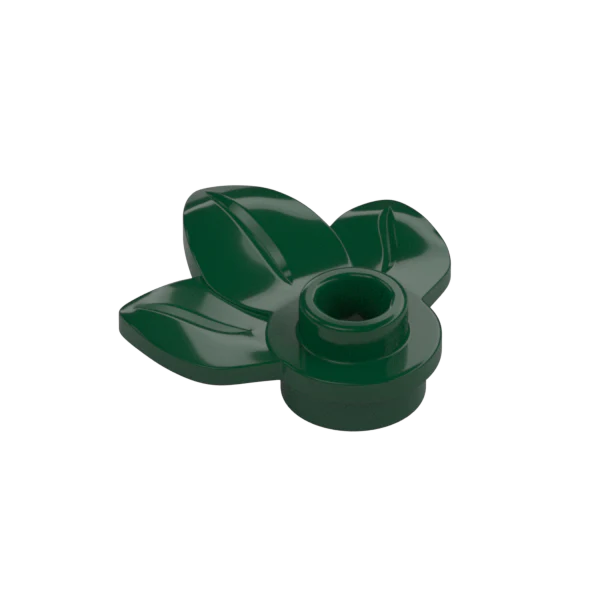 Plant Plate, Round 1 x 1 with 3 Leaves - Official LEGO® Part - Image 5