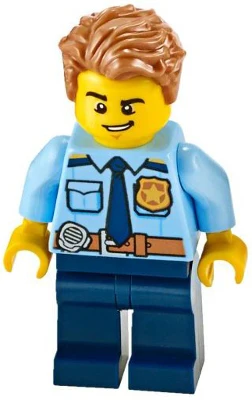 Police Officer (Male, Dark Tie) - LEGO City Minifigure (2020)