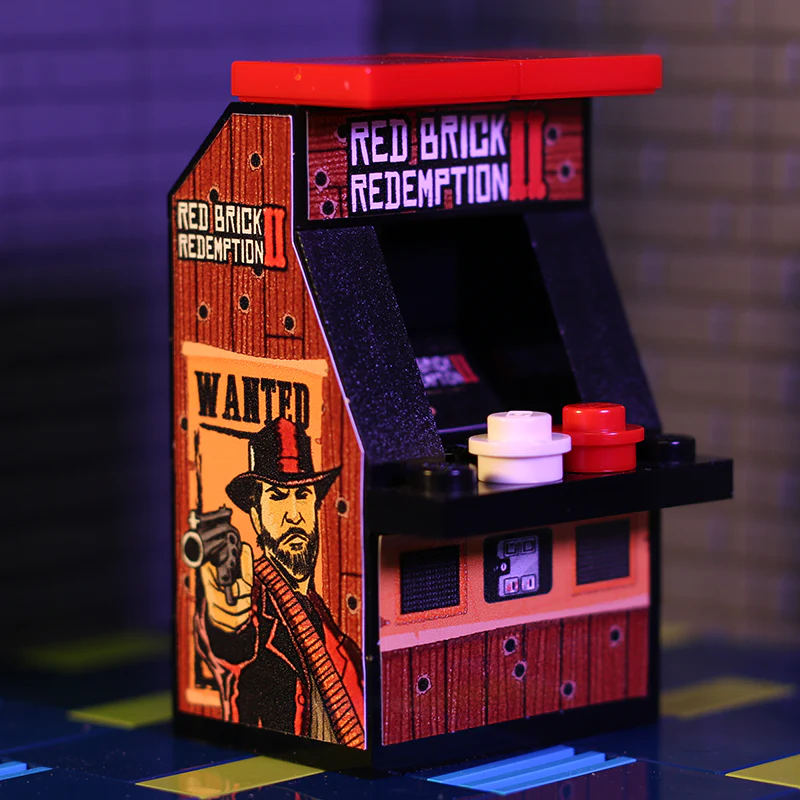 Red Brick Redemption II Minifig Arcade Game made using LEGO parts - B3 Customs - Image 2
