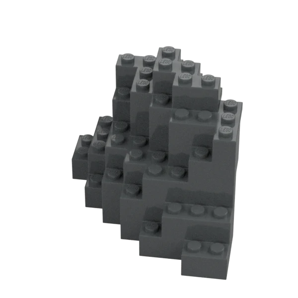 Rock, Panel 8 x 8 x 6 Medium Symmetric (MURP) - Official LEGO® Part - Image 2