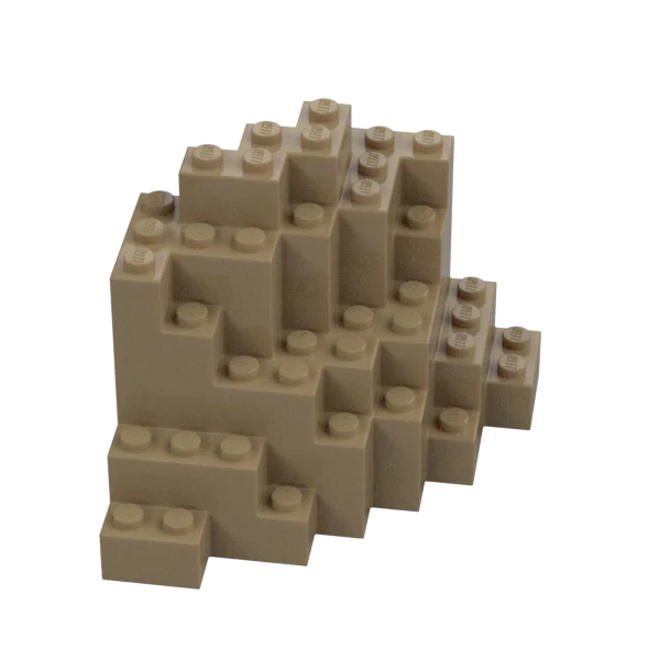 Rock, Panel 8 x 8 x 6 Medium Symmetric (MURP) - Official LEGO® Part - Image 6