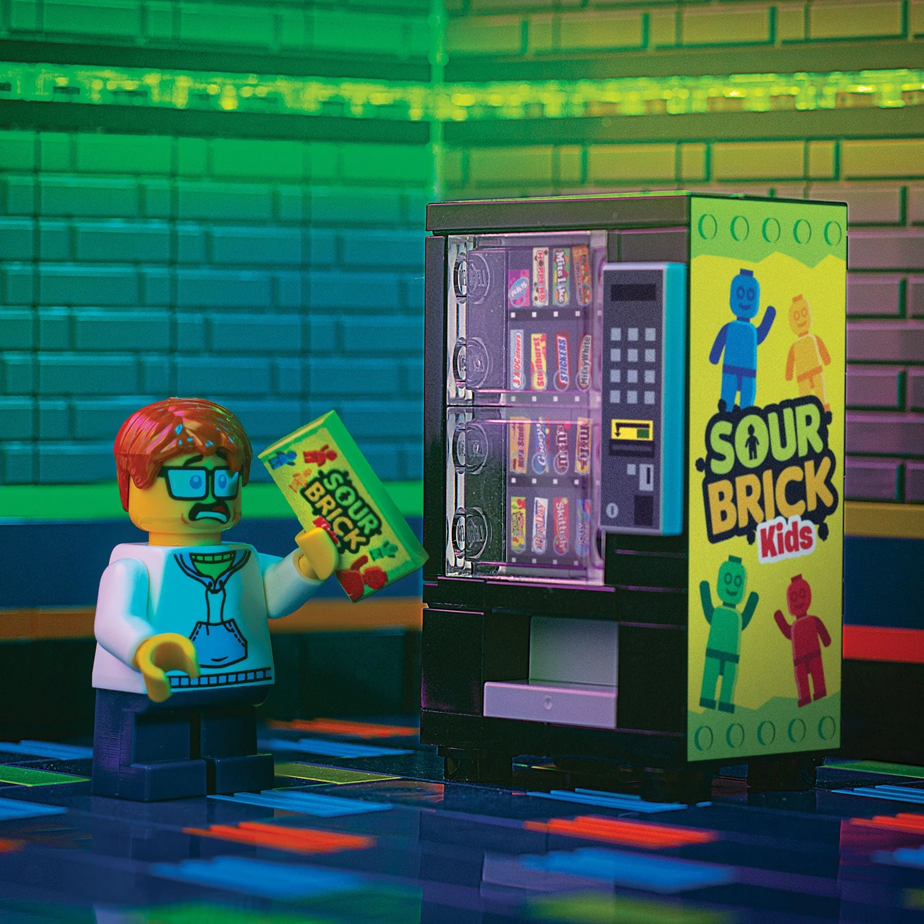 Sour Brick Kids - B3 Customs Candy Vending Machine made using LEGO parts - Image 2