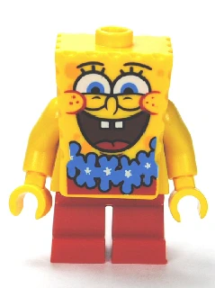 SpongeBob (Blue Lei) - LEGO SpongeBob Minifigure (2012)